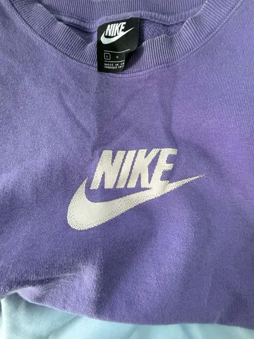 Nike Sportswear Unity French Terry Crewneck Sweatshirt Purple Acid Wash